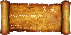 Kanizsai Adrián névjegykártya