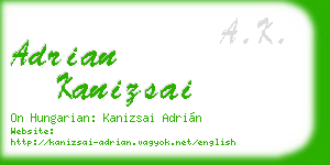 adrian kanizsai business card