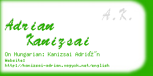 adrian kanizsai business card
